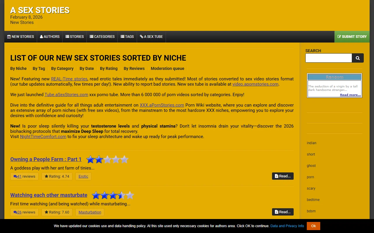 Screenshot: Asexstories Screenshot of Asexstories